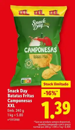 Lidl Snack Day Batatas Fritas Camponesas XXL promoção