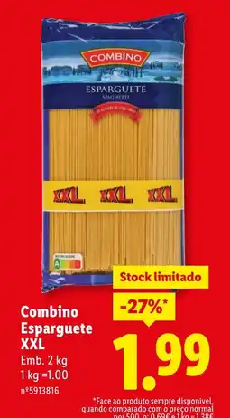 Lidl Combino Esparguete XXL promoção