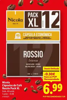Lidl Nicola Cápsulas de Café Rossio Pack XL promoção