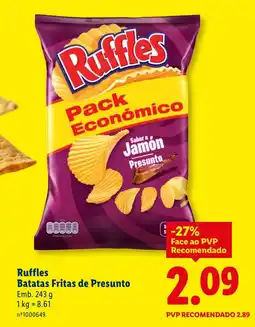 Lidl Ruffles Batatas Fritas de Presunto promoção