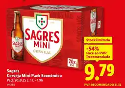 Lidl Sagres Cerveja Mini Pack Económico promoção