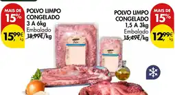 Pingo Doce Polvo limpo congelado 3 a 6kg embalado promoção