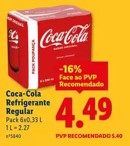 Lidl Coca-Cola Refrigerante Regular promoção