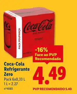 Lidl Coca-Cola Refrigerante Zero promoção