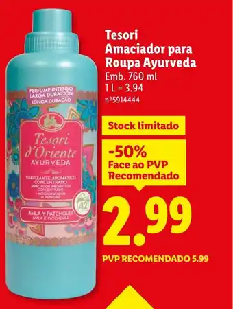Tesori Amaciador para Roupa Ayurveda