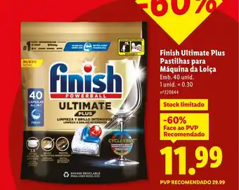 Finish Ultimate Plus Pastilhas para Máquina da Loiça