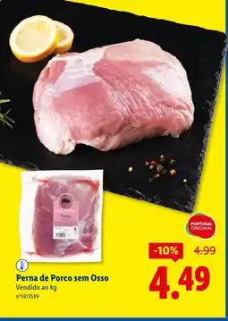 Lidl Perna de Porco sem Osso promoção