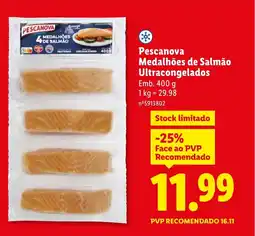 Lidl Pescanova Medalhões de Salmão Ultracongelados promoção