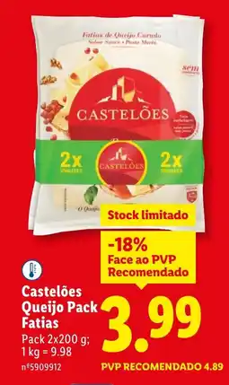Lidl Castelões Queijo Pack Fatias promoção