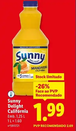 Lidl Sunny Delight Califórnia promoção