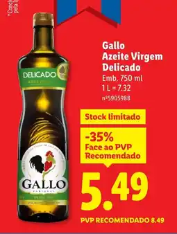 Lidl Gallo Azeite Virgem Delicado promoção