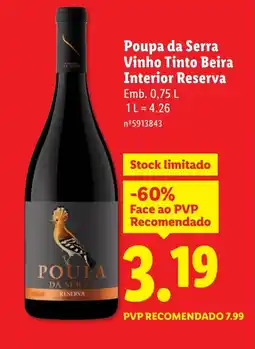 Lidl Poupa da Serra Vinho Tinto Beira Interior Reserva promoção