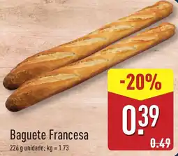 ALDI Baguete Francesa promoção