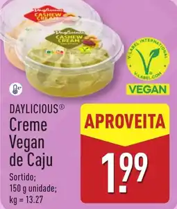 ALDI DAYLICIOUS Creme Vegan de Caju promoção