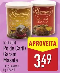 ALDI KHANUM Pó de Caril/ Garam Masala promoção