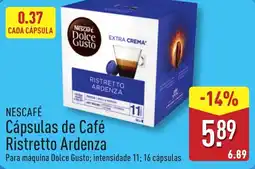 ALDI NESCAFÉ Cápsulas de Café Ristretto Ardenza promoção