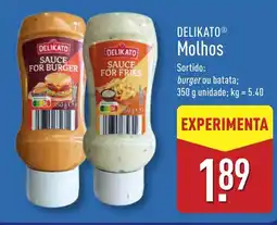 ALDI DELIKATO Molhos promoção