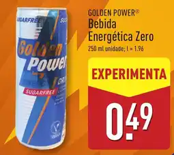 ALDI GOLDEN POWER Bebida Energética Zero promoção