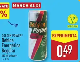 ALDI GOLDEN POWER Bebida Energética Regular promoção