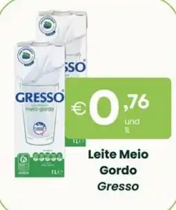 Roque Supermercados Leite Meio Gordo Gresso promoção