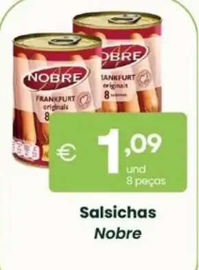 Roque Supermercados Salsichas Nobre promoção