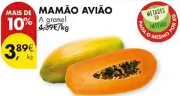 Pingo Doce Mamão avião a granel promoção