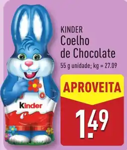 ALDI KINDER Coelho de Chocolate promoção