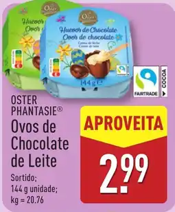 ALDI OSTER PHANTASIE Ovos de Chocolate de Leite promoção