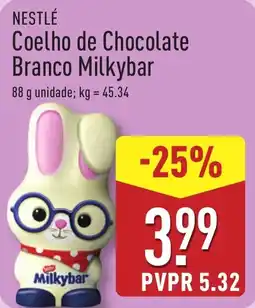 ALDI NESTLÉ Coelho de Chocolate Branco Milkybar promoção