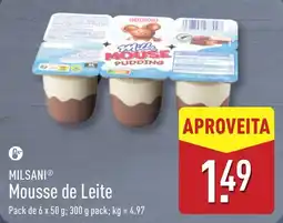 ALDI MILSANI Mousse de Leite promoção