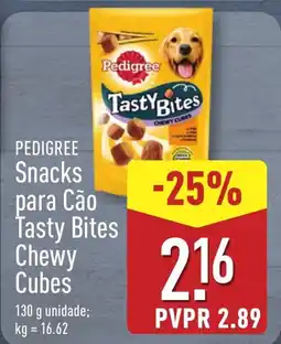 ALDI PEDIGREE Snacks para Cão Tasty Bites Chewy Cubes promoção