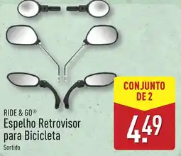 ALDI RIDE & GO Espelho Retrovisor para Bicicleta promoção