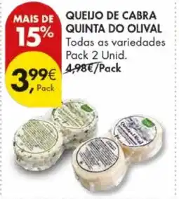 Pingo Doce Queijo de cabra quinta do olival promoção