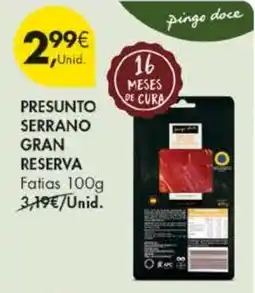 Pingo Doce Presunto serrano gran reserva fatias promoção