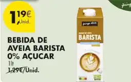 Pingo Doce Bebida de aveia barista 0% açucar promoção