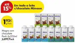 Pingo Doce Em todo o leite c/chocolate Mimosa promoção