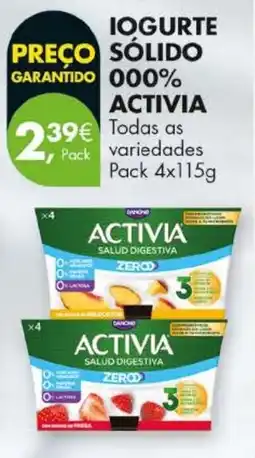 Pingo Doce Iogurte sólido 000% activia promoção