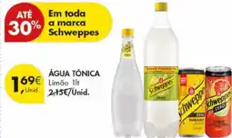 Pingo Doce Água tónica schweppes promoção