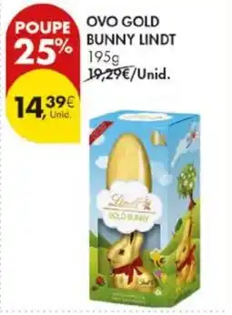 Pingo Doce Ovo gold bunny lindt promoção