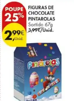 Pingo Doce Poupe figuras de chocolate pintarolas sortido promoção