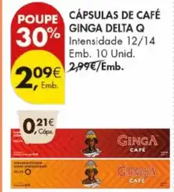 Pingo Doce Cápsulas de café ginga delta q promoção