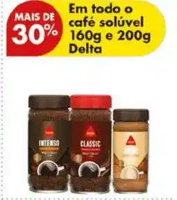 Pingo Doce Em todo o café solúvel 160g e 200g Delta promoção