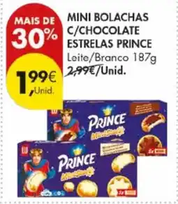 Pingo Doce Mini bolachas estrelas prince leite/branco promoção