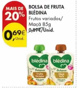 Pingo Doce Bolsa de fruta blédina promoção