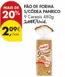Pingo Doce Pão de forma s/côdea panrico promoção