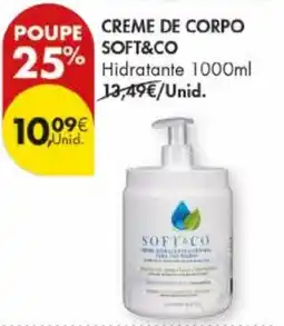 Pingo Doce Creme de corpo soft&co hidratante promoção