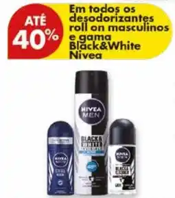 Pingo Doce Em todos os desodorizantes roll on masculinos e gama Black&White Nivea promoção
