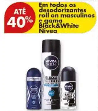 Em todos os desodorizantes roll on masculinos e gama Black&White Nivea