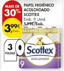 Pingo Doce Papel higiénico acolchoado scottex promoção