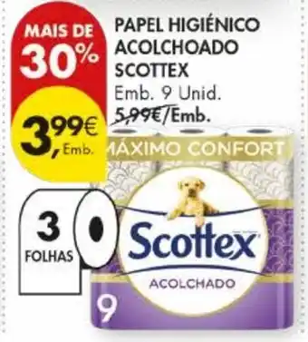 Pingo Doce Papel higiénico acolchoado scottex promoção